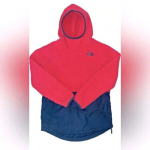 The North face girls 10/12 pullover hoodie pink/navy